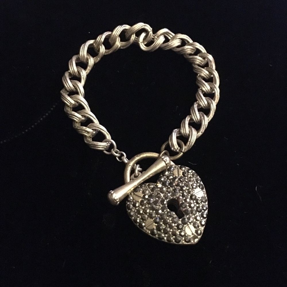 Vintage Betsey Johnson Heart Locket Bracelet